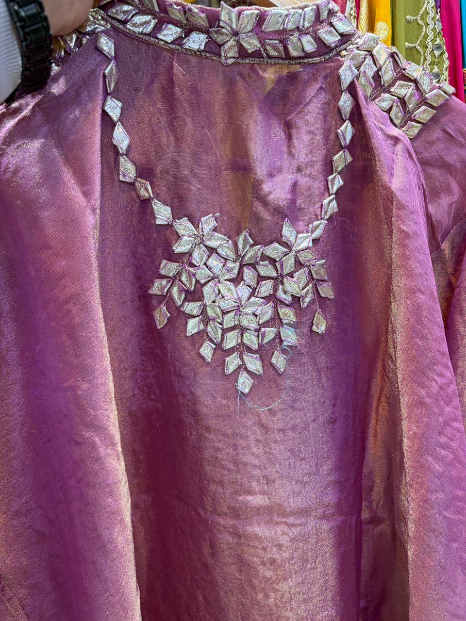 Pure Shimmer Gotta Patti Semi Stitched Sharara Suit