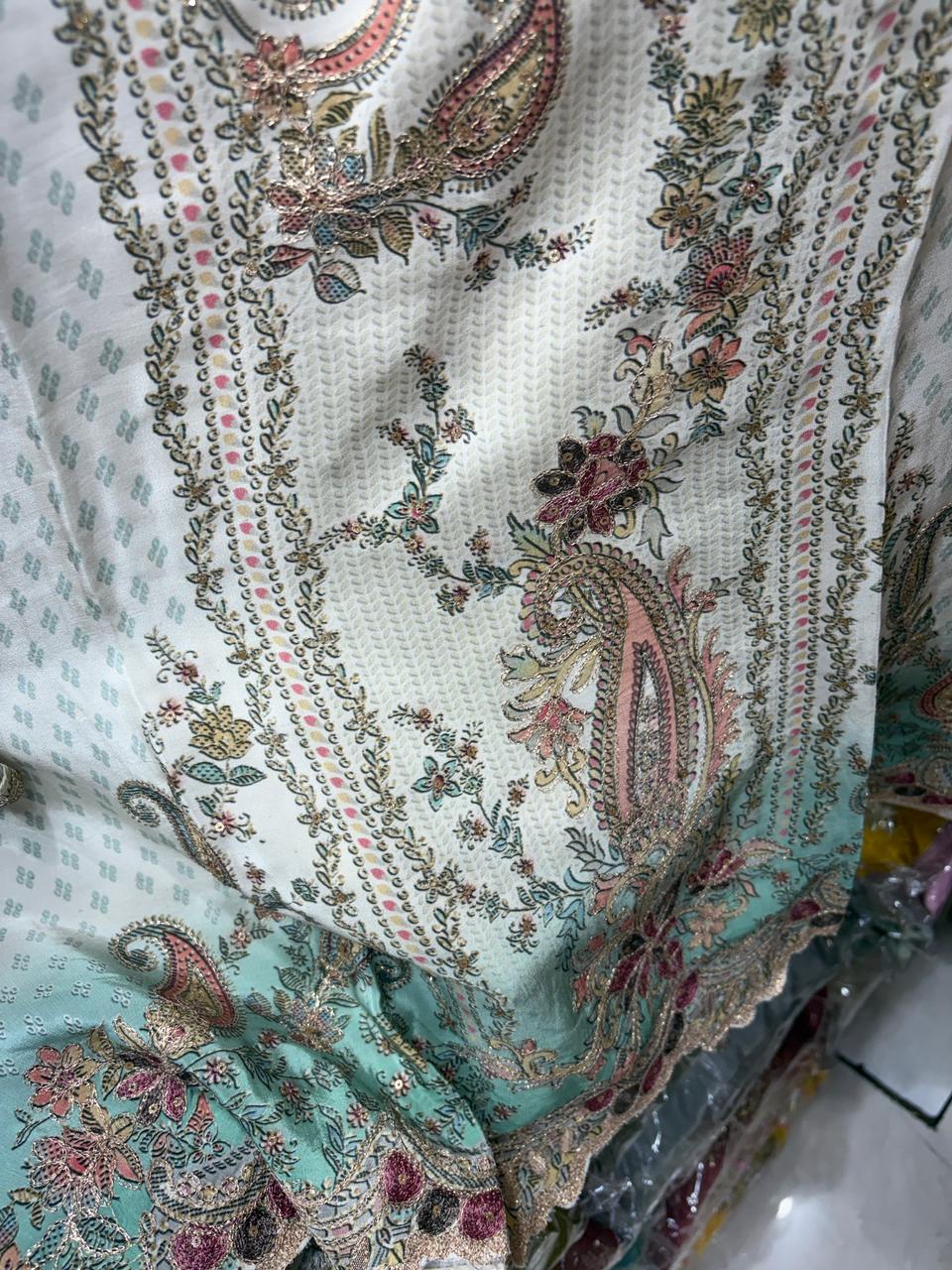Pure Indian Crepe Zari Work Suits