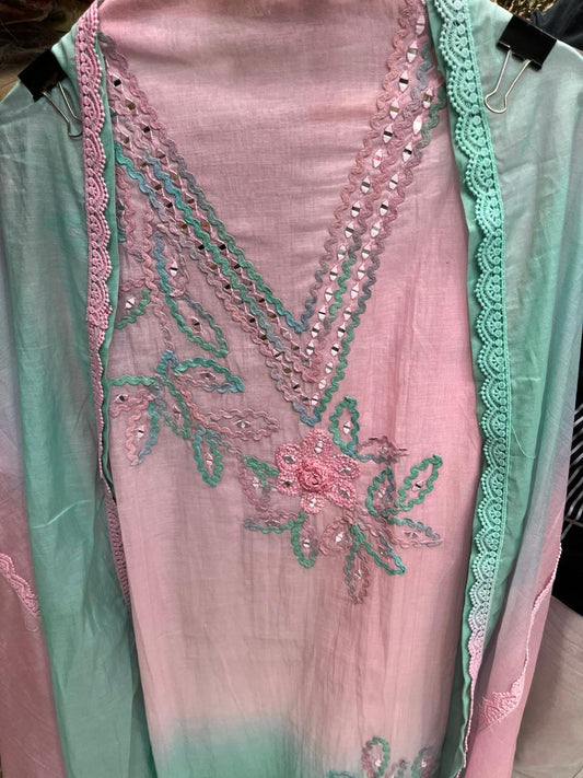 Mul Ombrey croshiya & Mirror Work Designer Suits