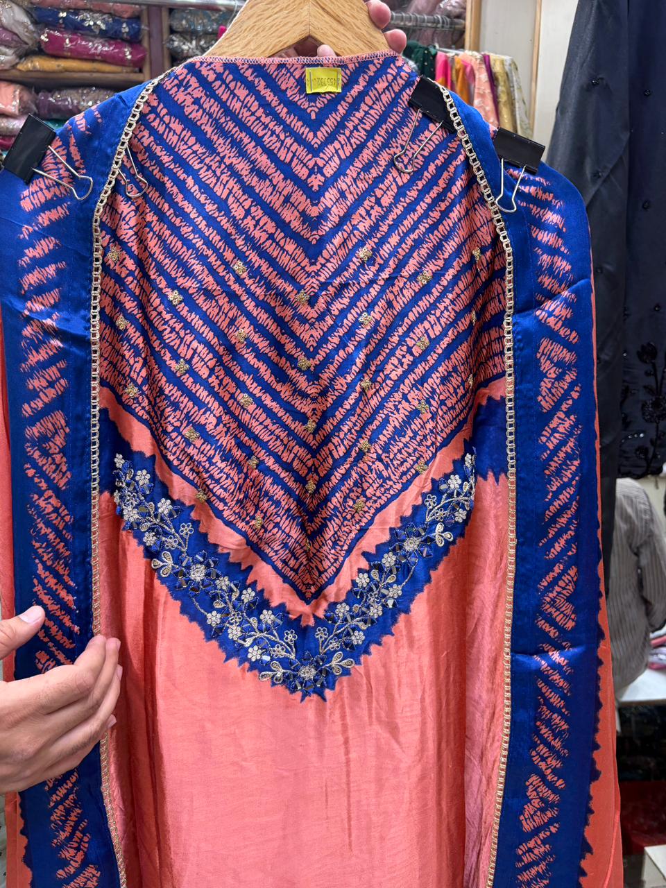 Gajji Bandhni & Ombrey Fusion - Design no 16