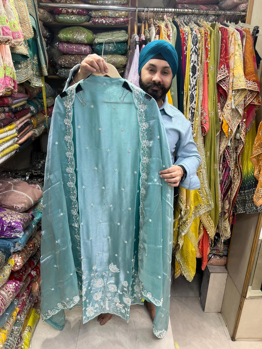 Pure Glass Tissue Handwork Suit