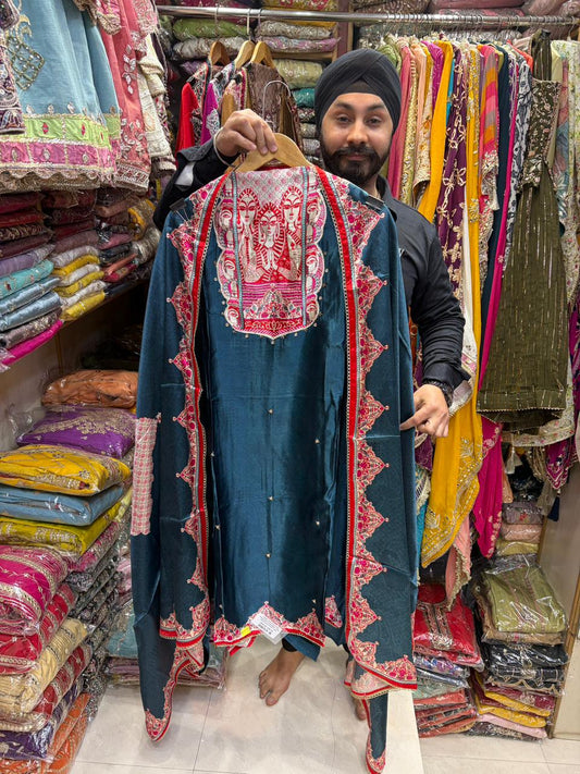 Gajji Silk Figure Print Beautiful Design