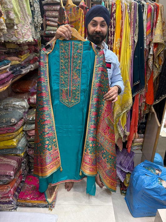 Banarasi Weaving Position Dupatta Organza Shirt