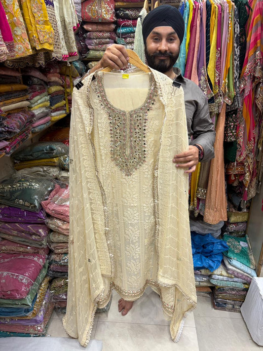 Summer Colors Applique Pakistani - Mirror Leather