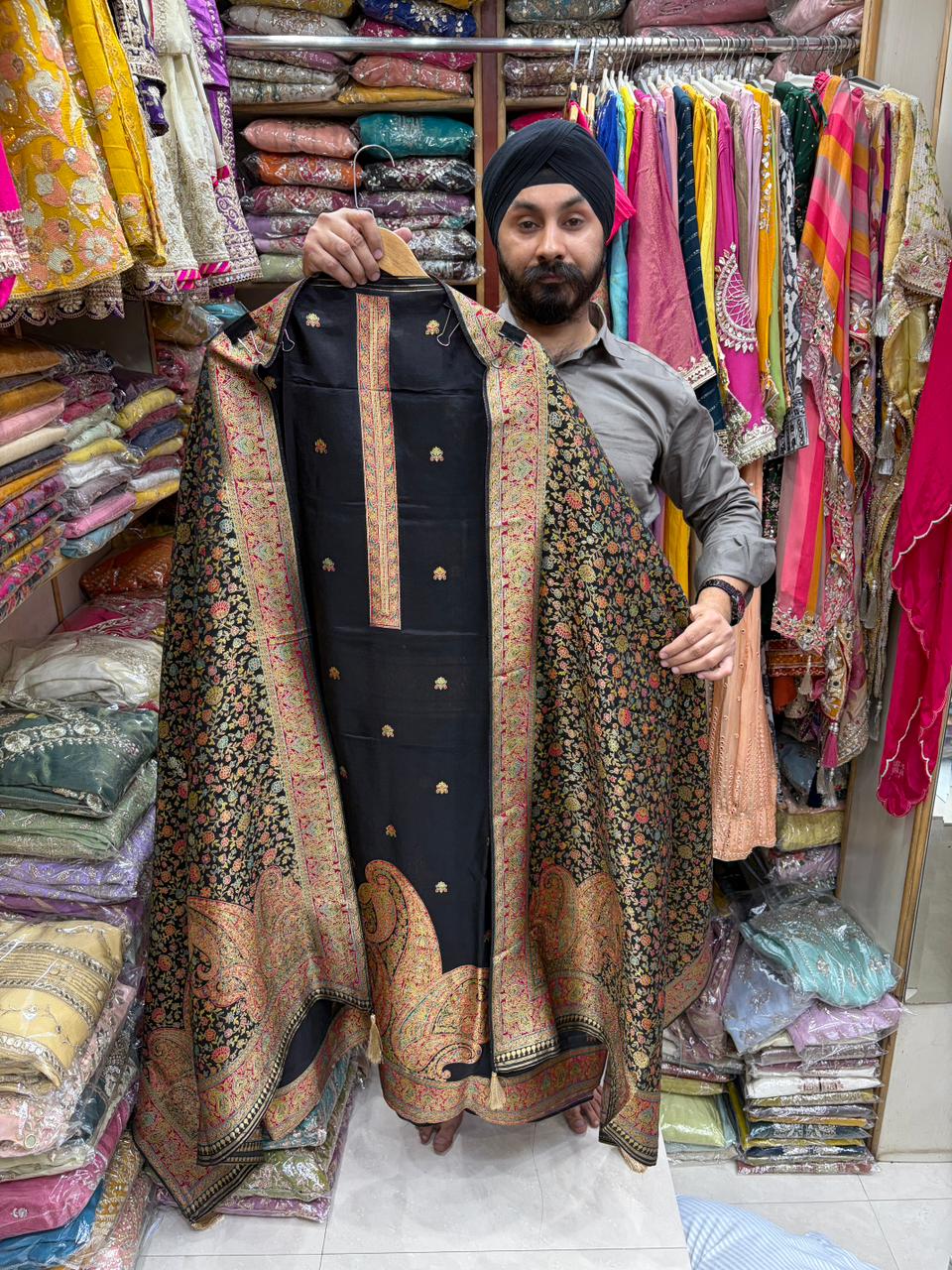 Pure Silk Position Print Banarsi Weaving Edition no 14