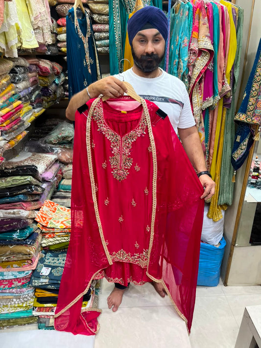 Luxuries Chinnon Dabka Plazo Suit