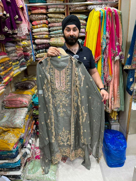New Pakistani Style Organza Salwar Work Suit