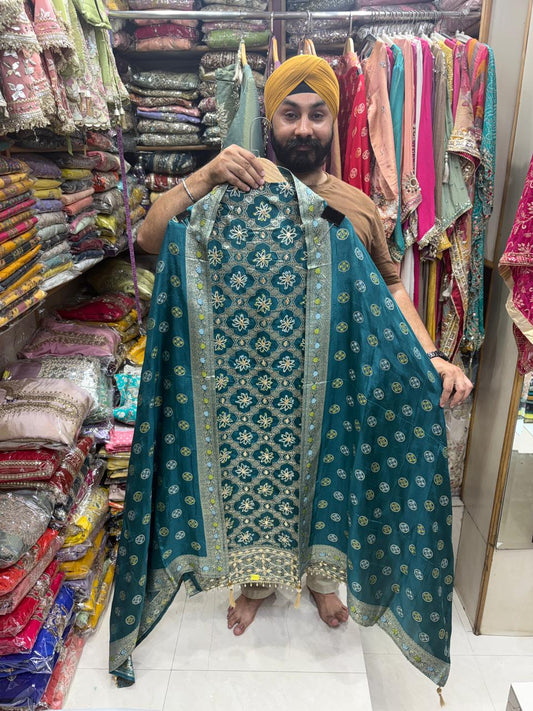 Traditional Heavy Bhandhej Gotta Suit