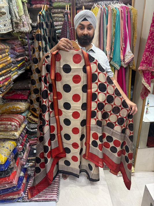 Most Trending Polka Maheshweri Suits - 1