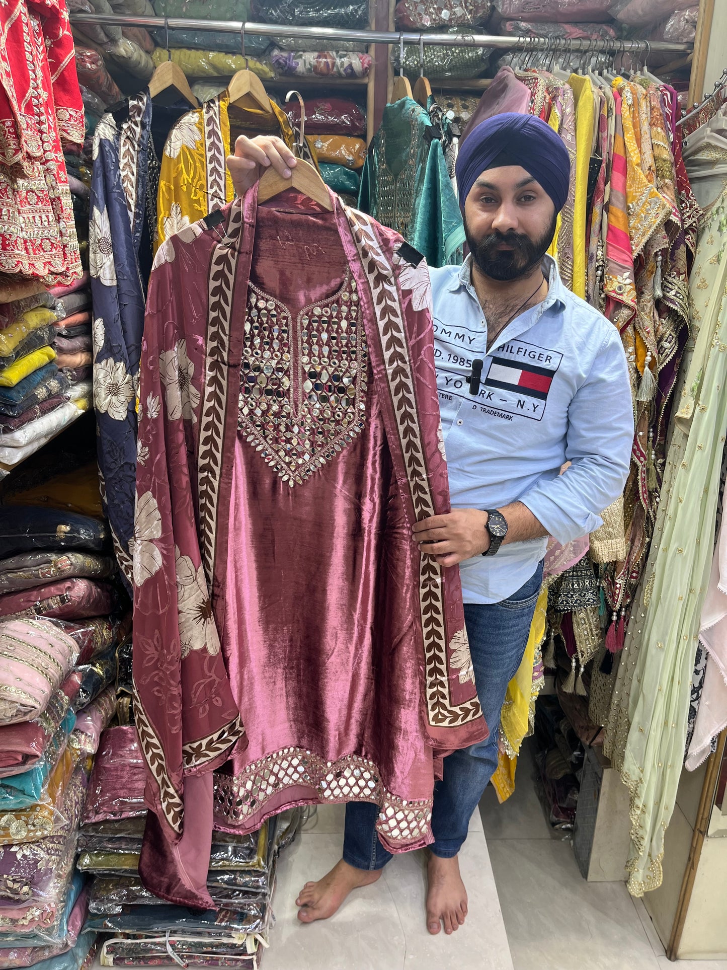 Mirror Work Velvet Suits