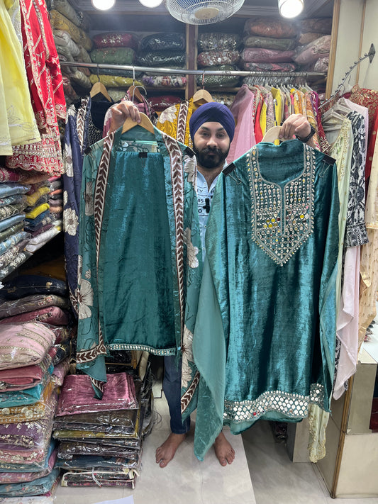 Mirror Work Velvet Suits