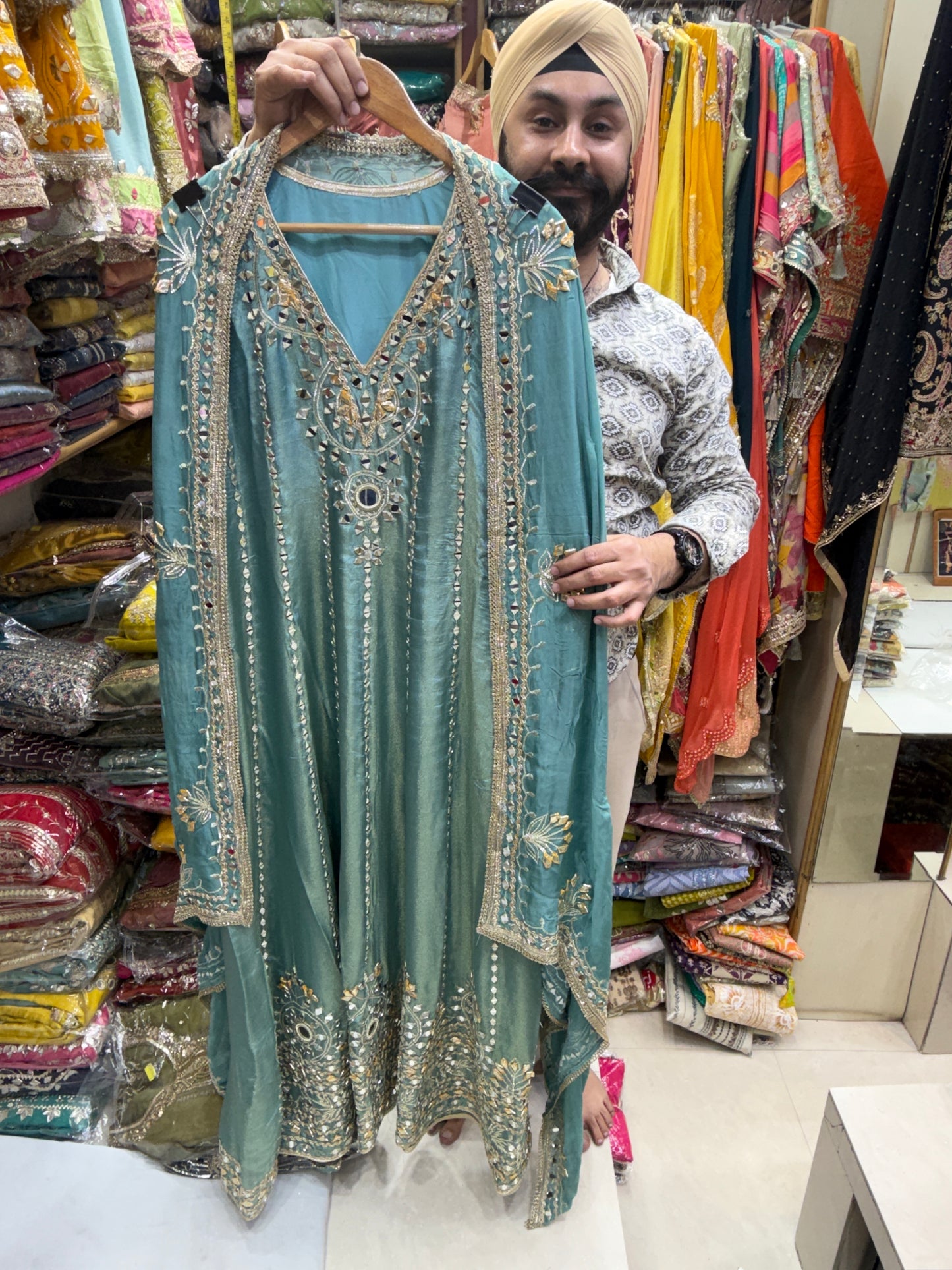 Hotseller Mirror Anarkali Suit
