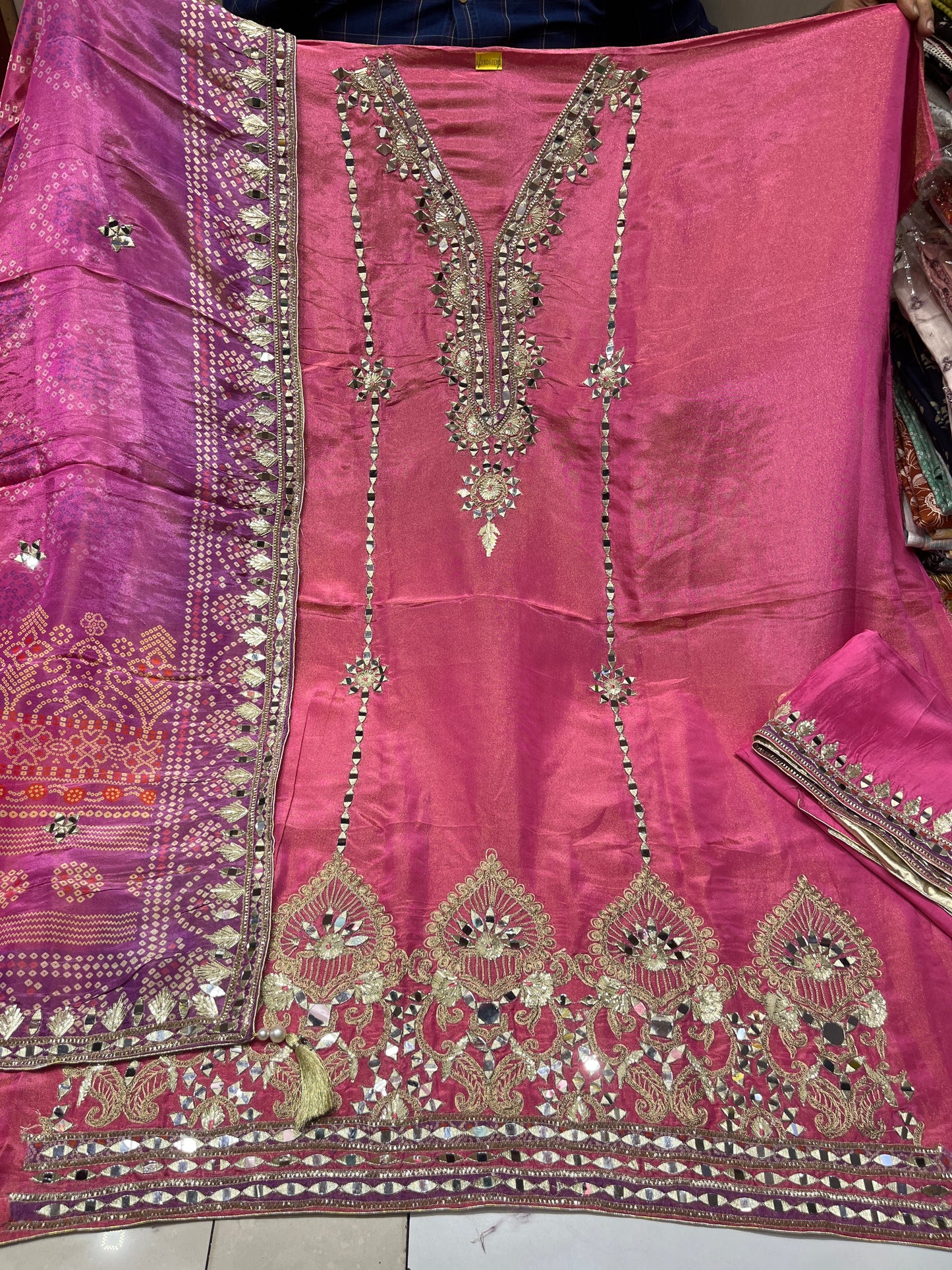 Mirror Salwar Work