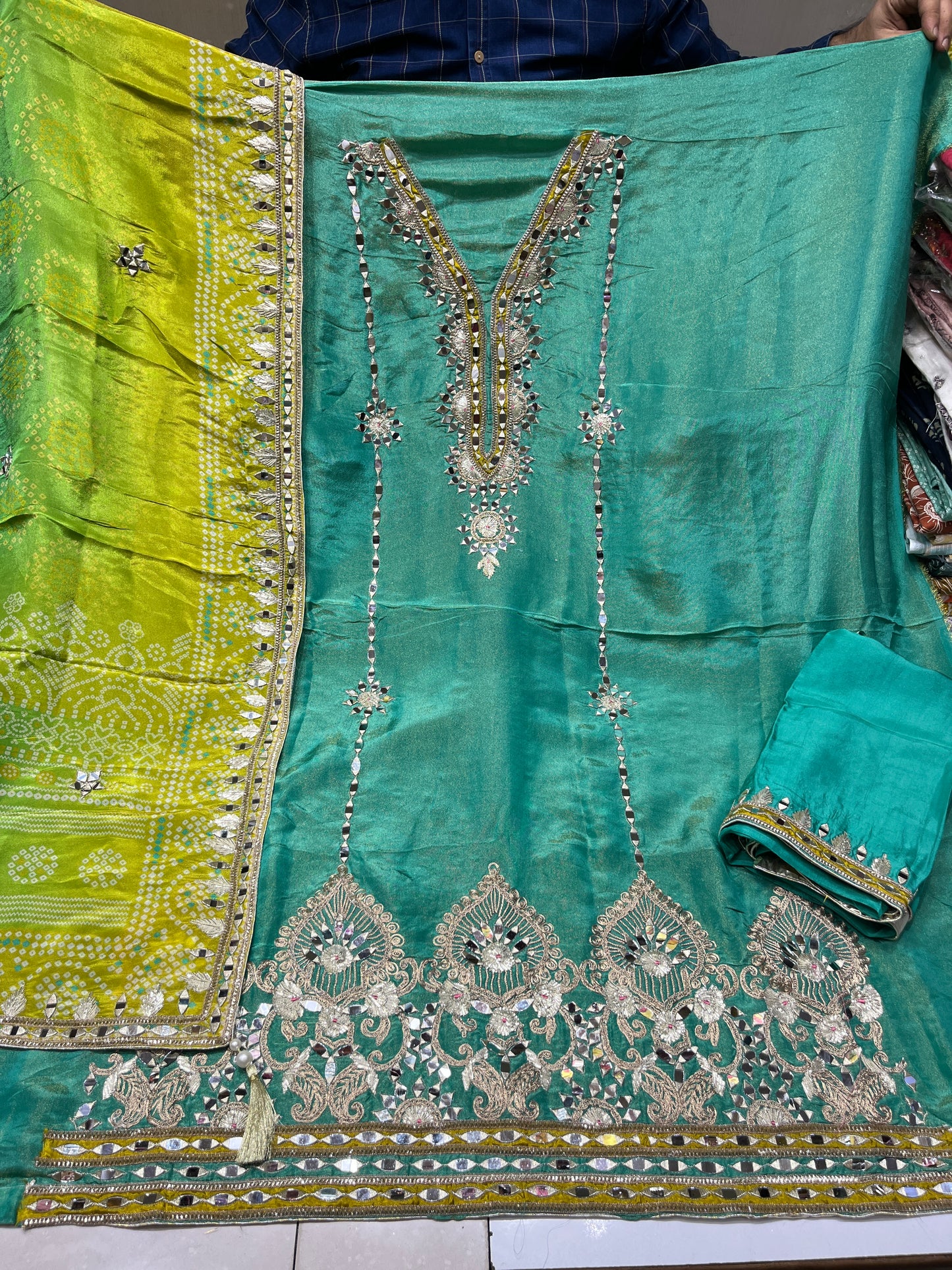 Mirror Salwar Work