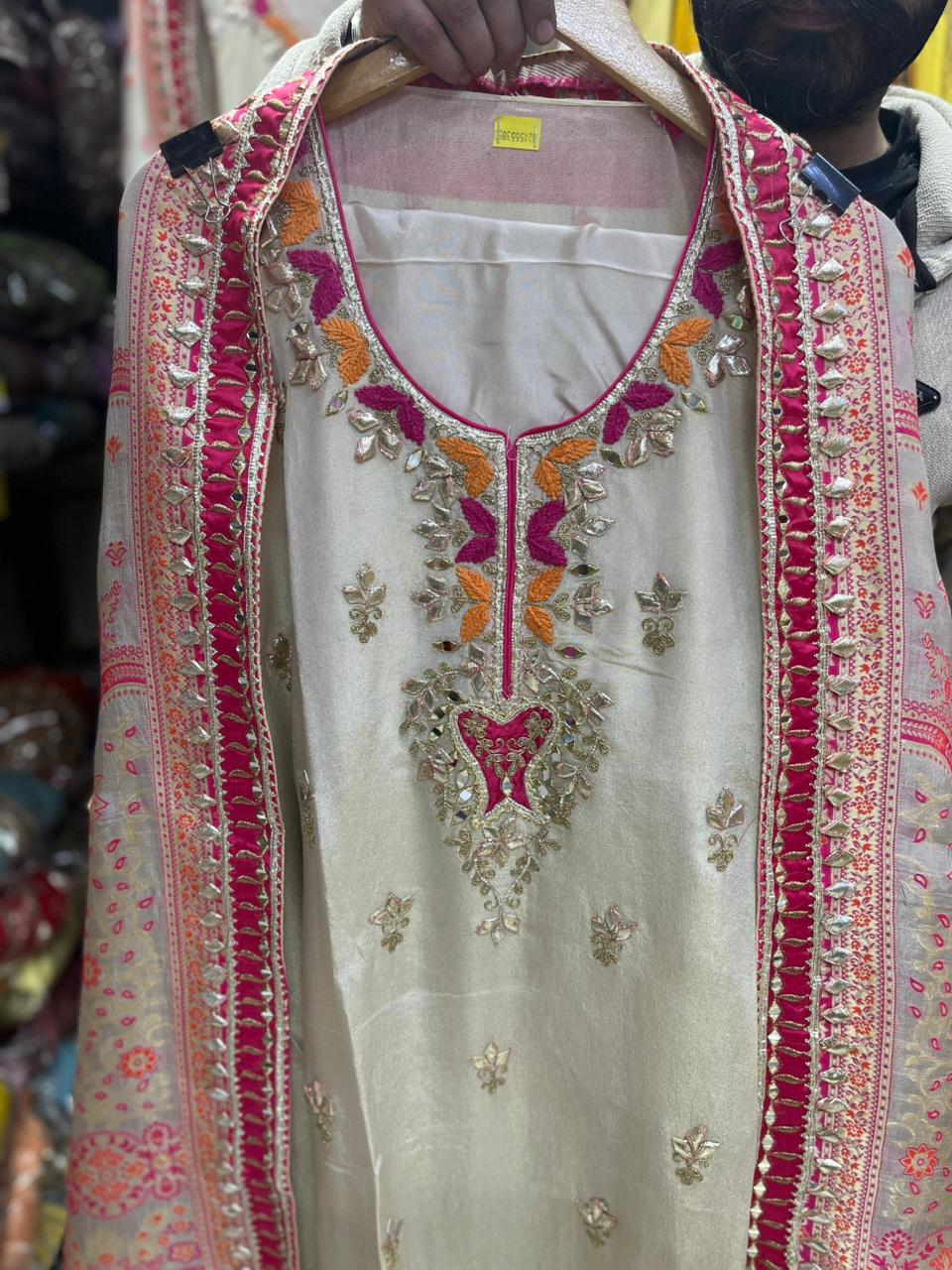 Beige Colour Pure Shimmer Gotta Suit