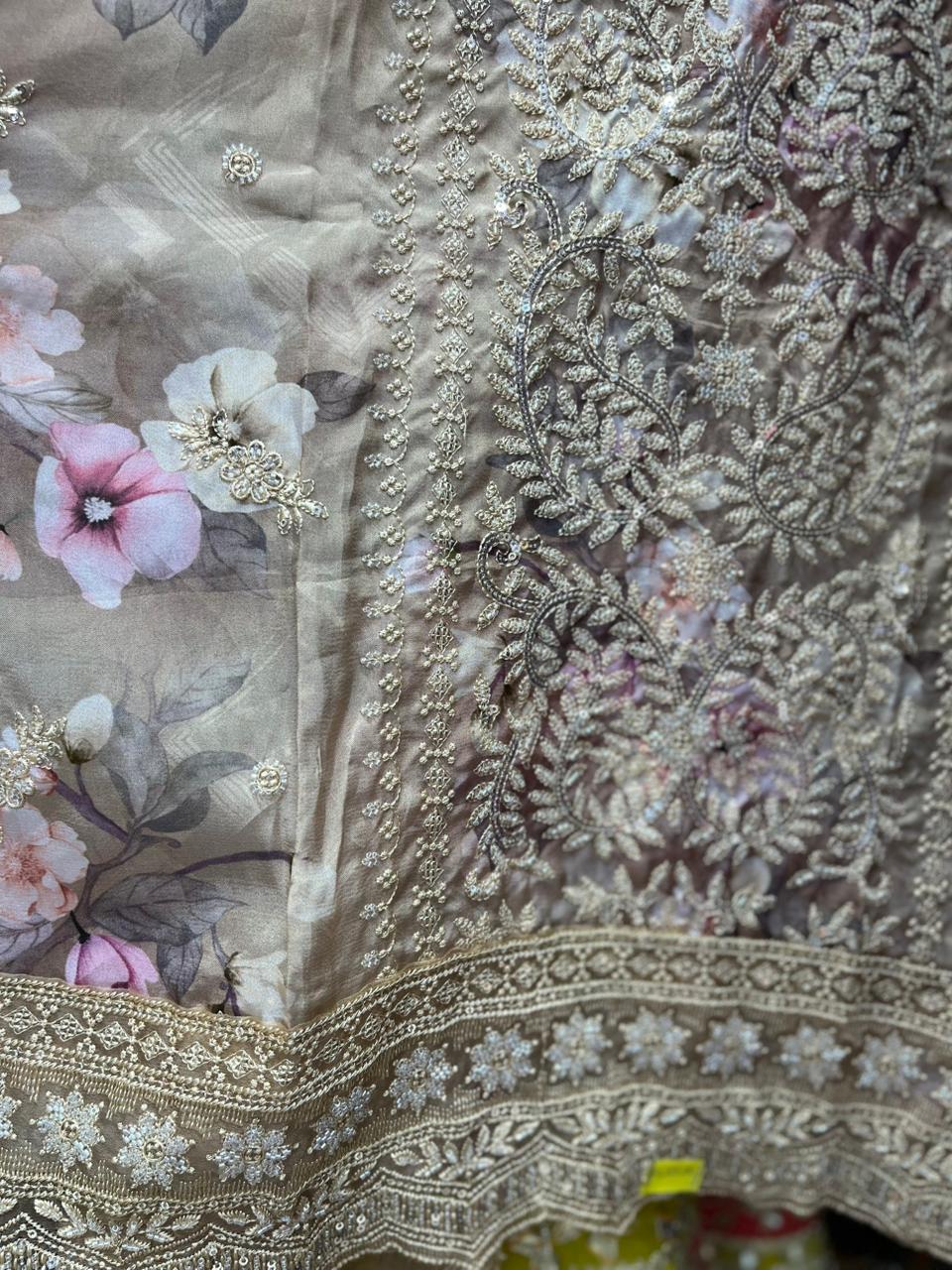 Pure Organza Pakistani Nalki Thread Work Suits