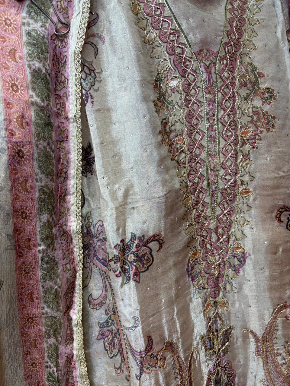 Soft Organza Silk Pakistani Floral Suits
