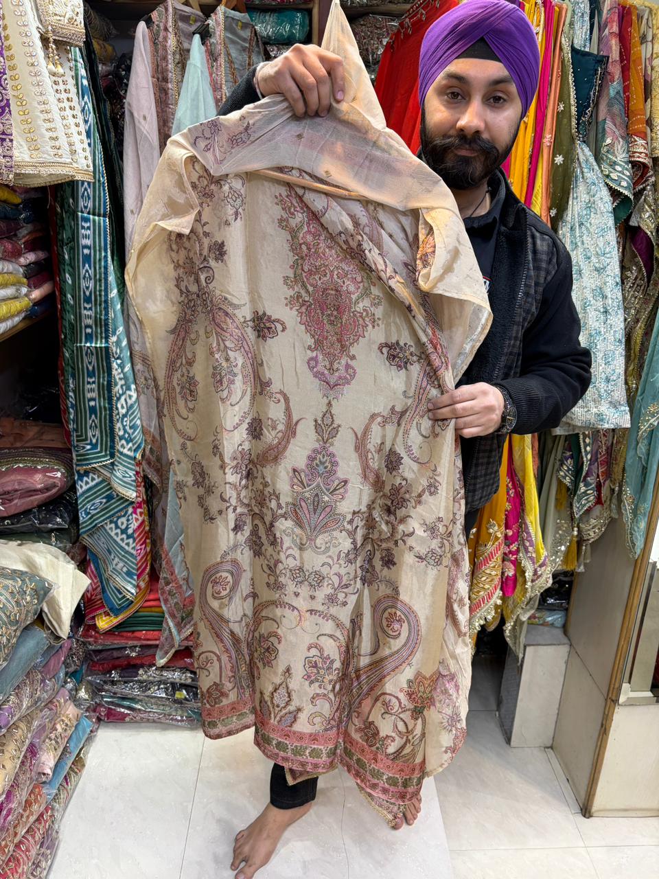 Soft Organza Silk Pakistani Floral Suits