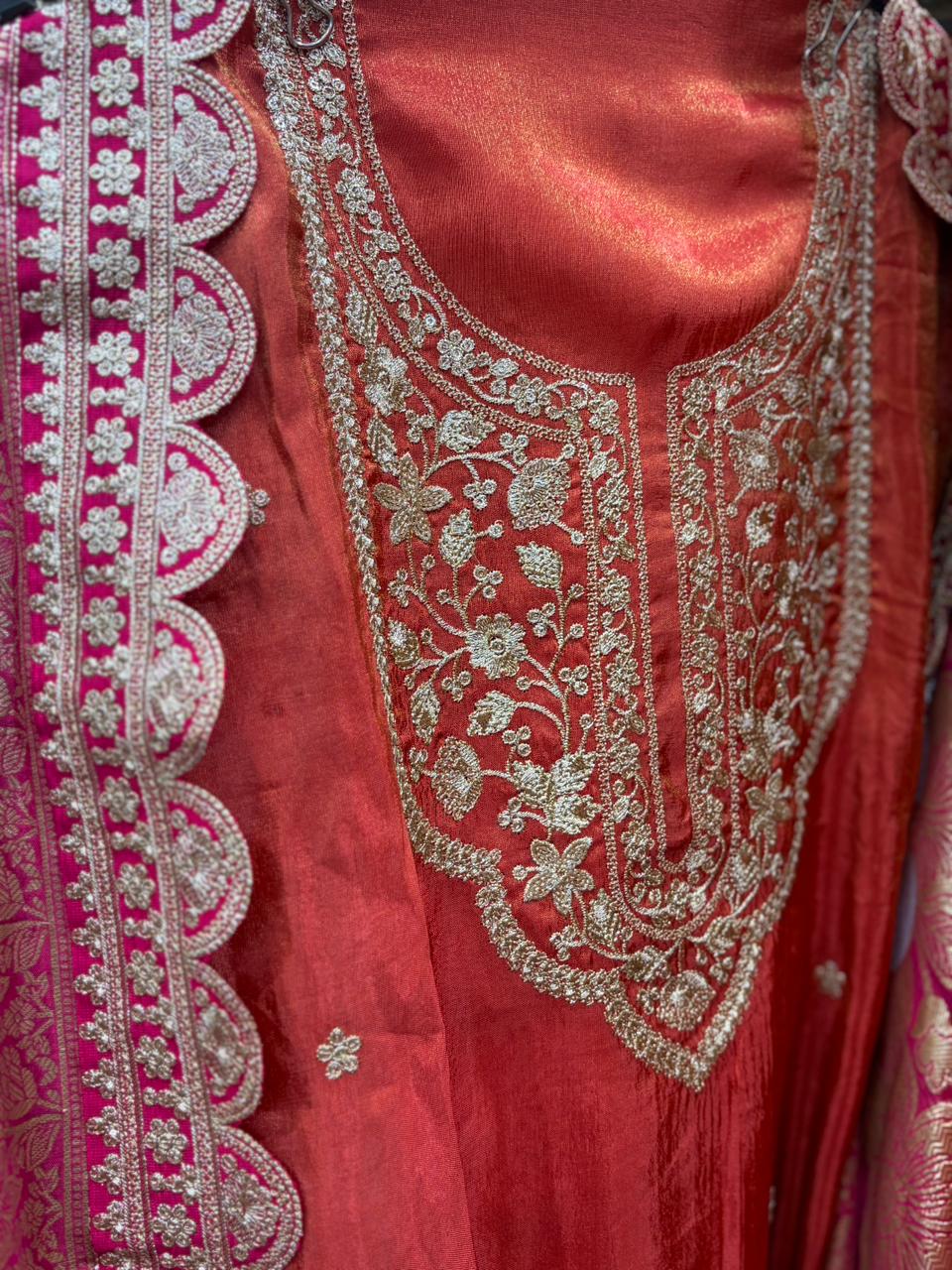 Shimmer Silk Zari Sequins Potli Suits