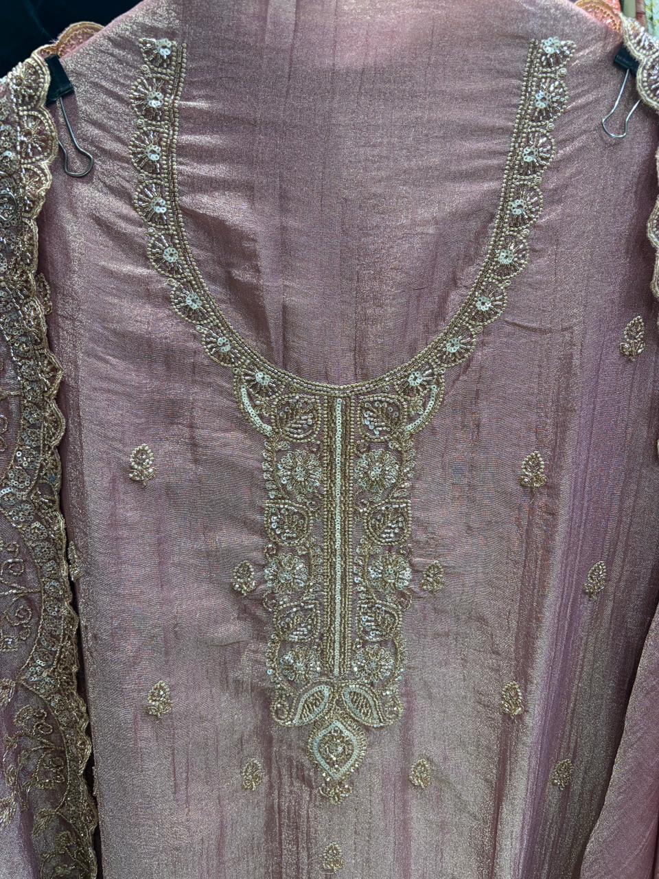 Crushed Shimmer Handwork Cutwork Design