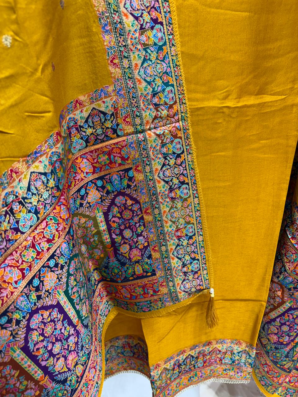 Opada Silk Position Weave Neckline with Dupatta Border