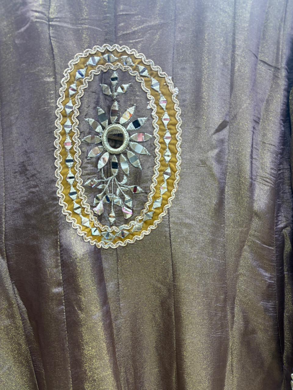Celebrity Inspired Mirror Anarkali Dupatta Set