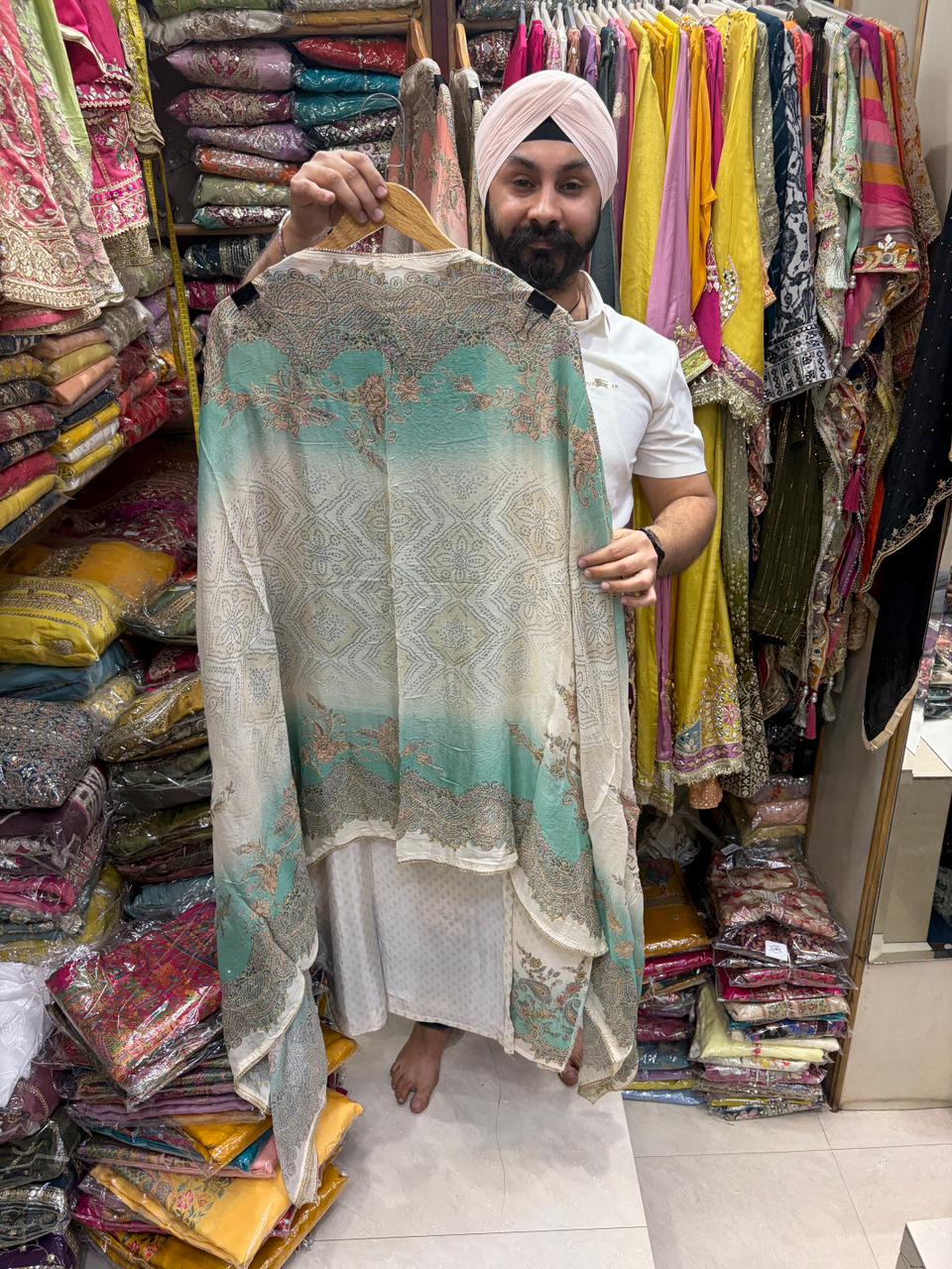 Pure Indian Crepe Zari Work Suits