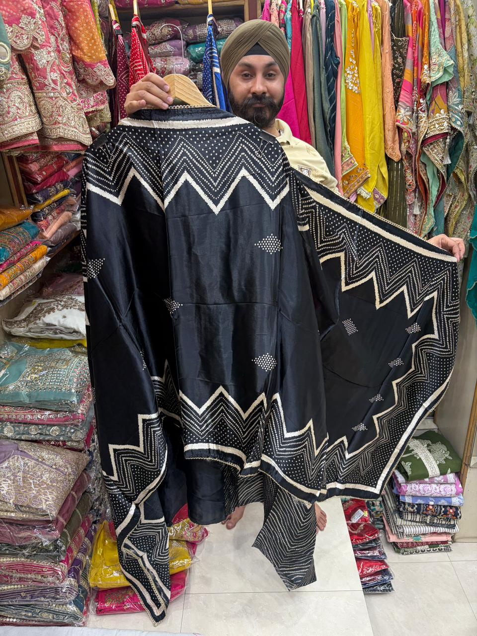 Gajji Vibrant Color Patra Neck - Design no 7