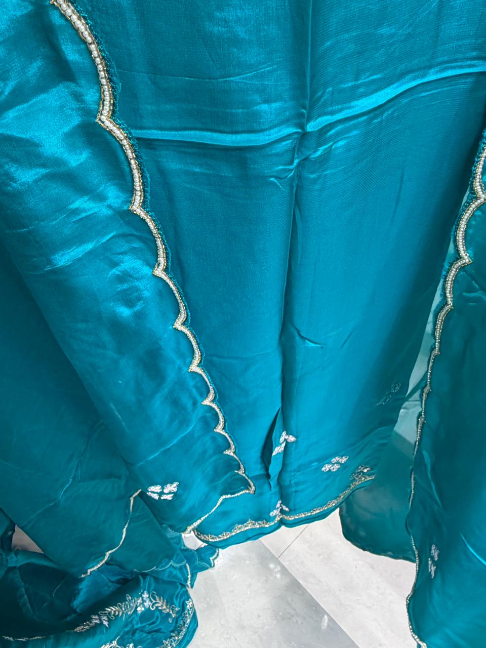 Glass Heavy Punjabi Dabka Salwar Work Suits