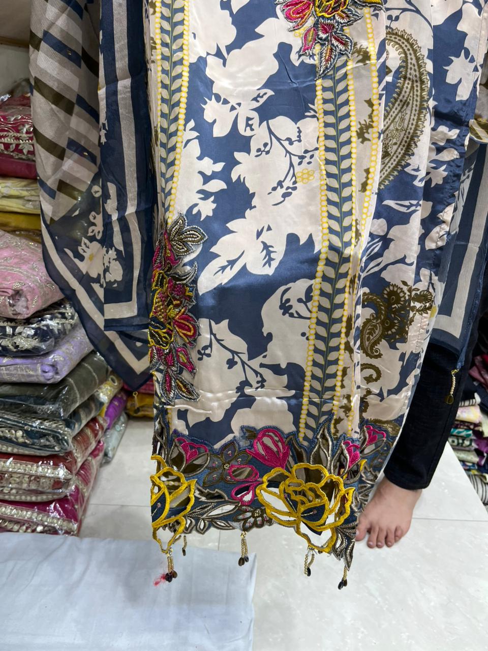 Celebrity Inspired Pakistani Cutwork Design