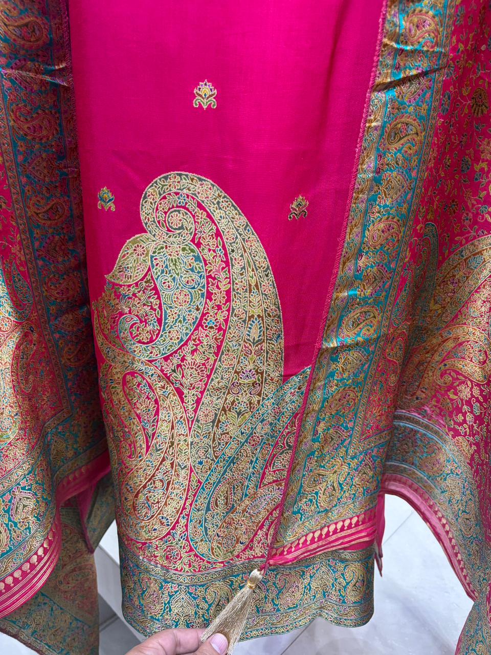 Pure Silk Position Print Banarsi Weaving Edition no 14