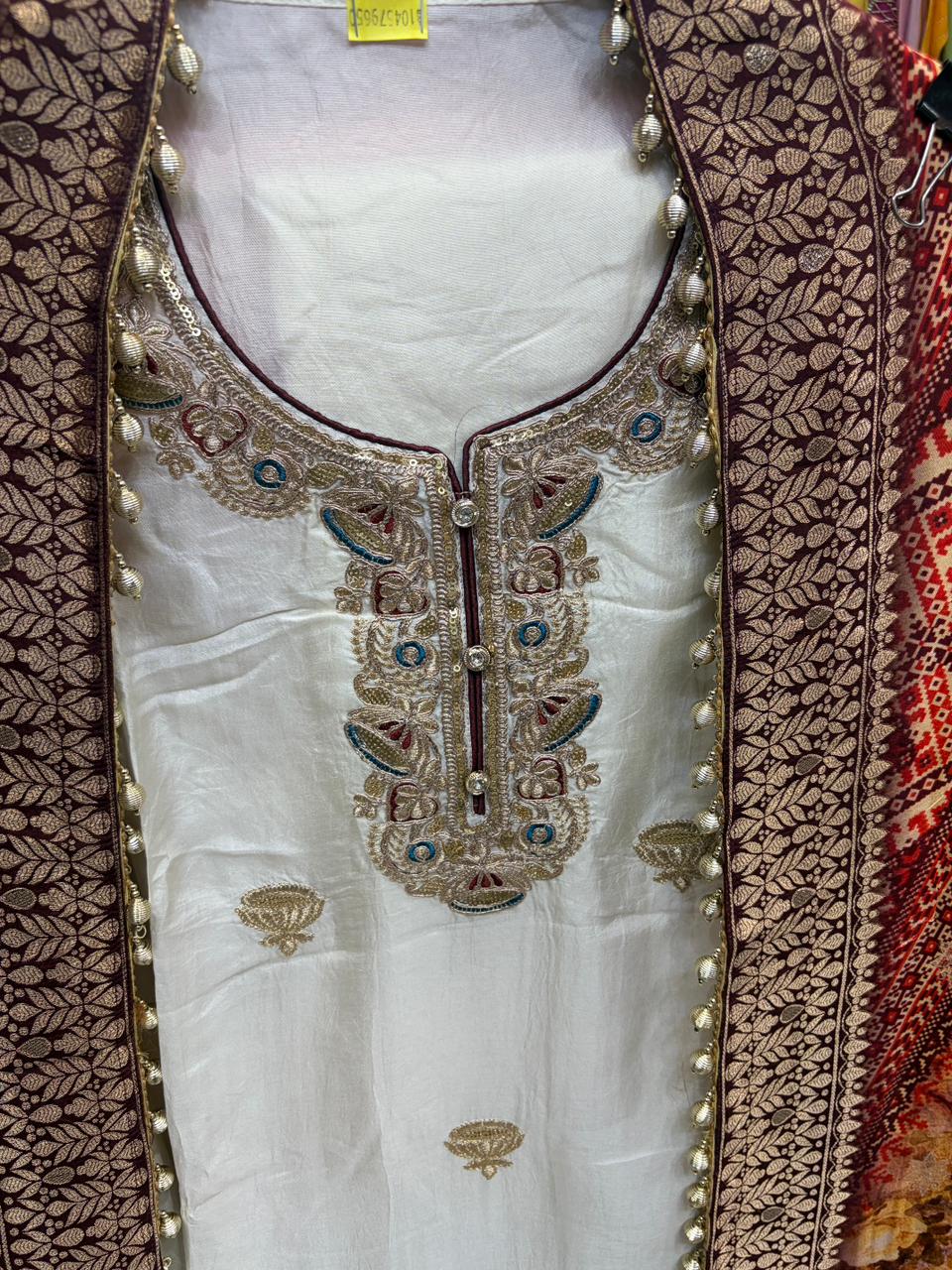 Patola Dupatta Opada Silk - zari and Sequins Embroidery