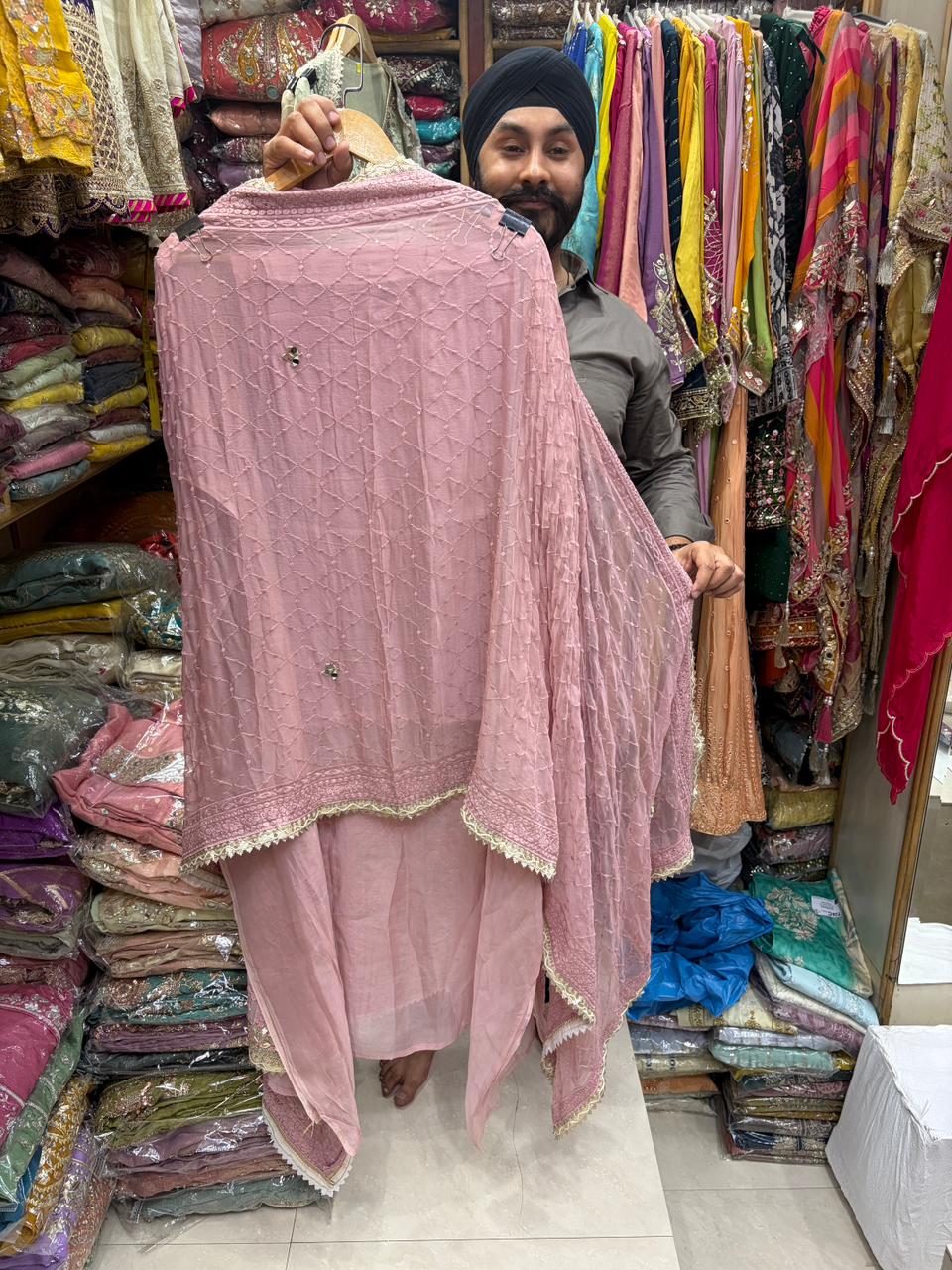 Summer Colors Applique Pakistani - Mirror Leather