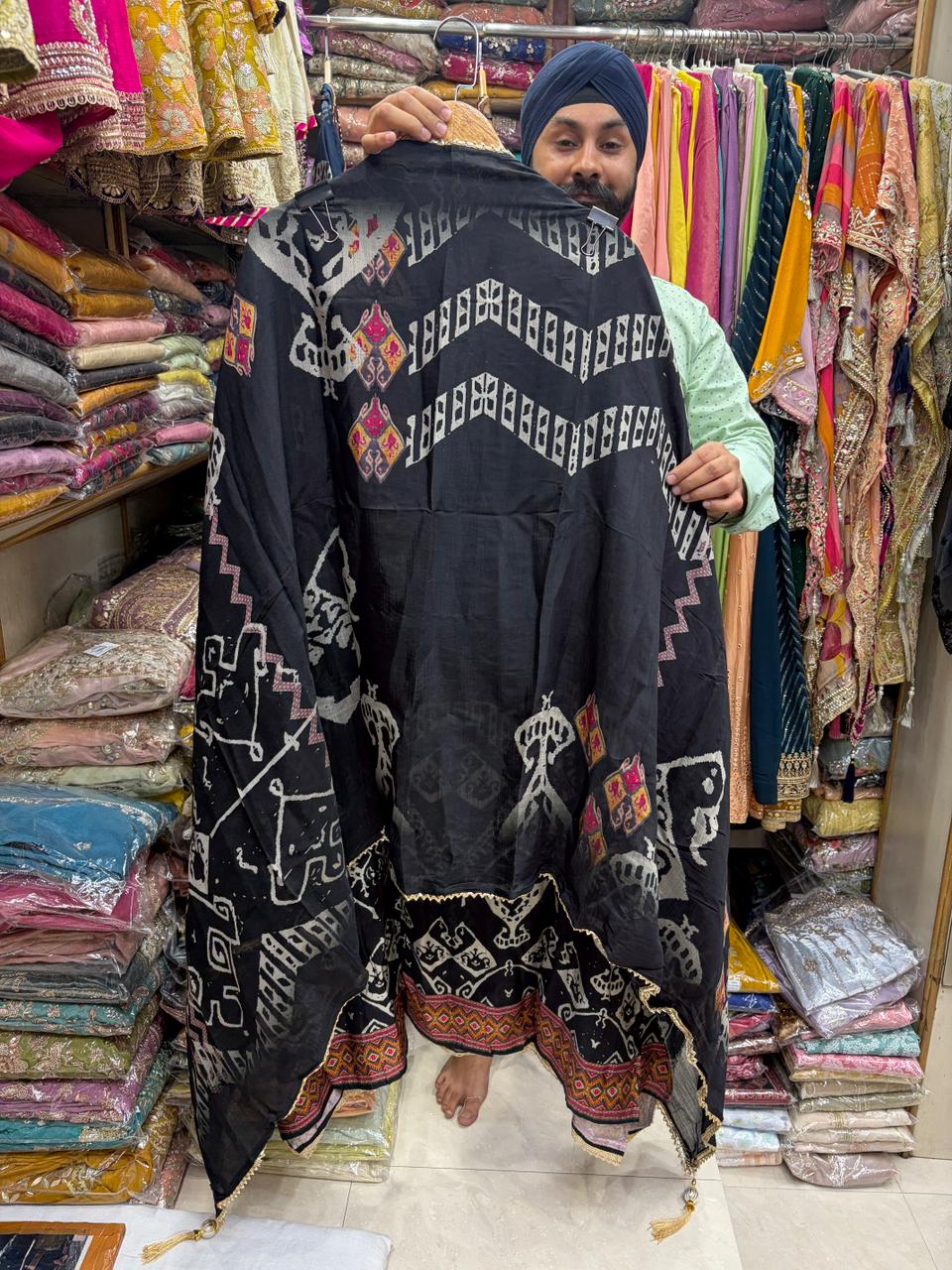 Patola Print Muslin Digital Suits