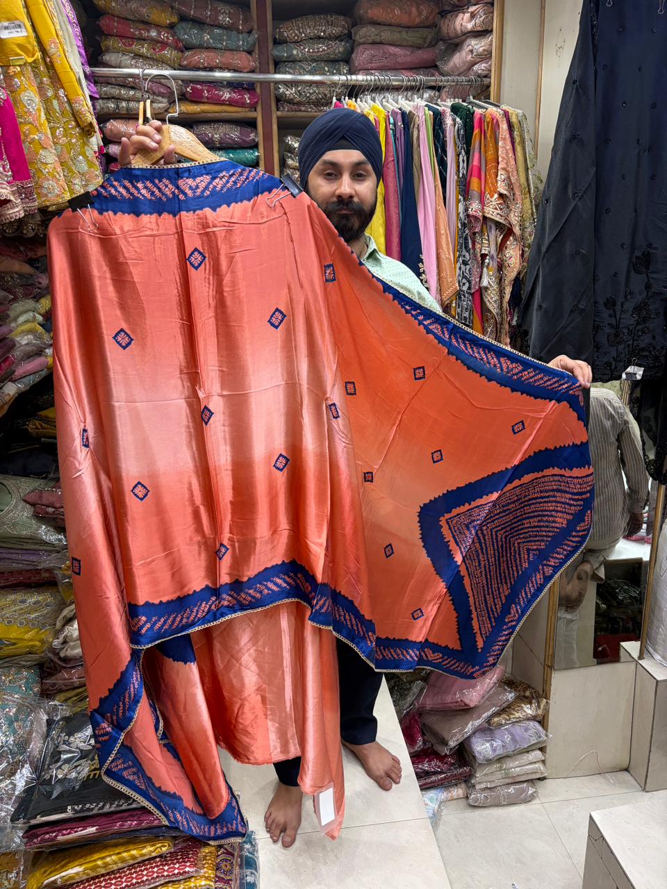 Gajji Bandhni & Ombrey Fusion - Design no 16