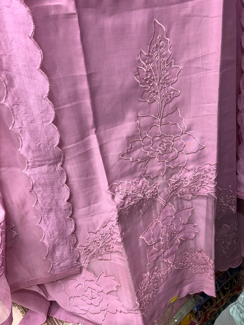 Most Viral Muslin Applique work