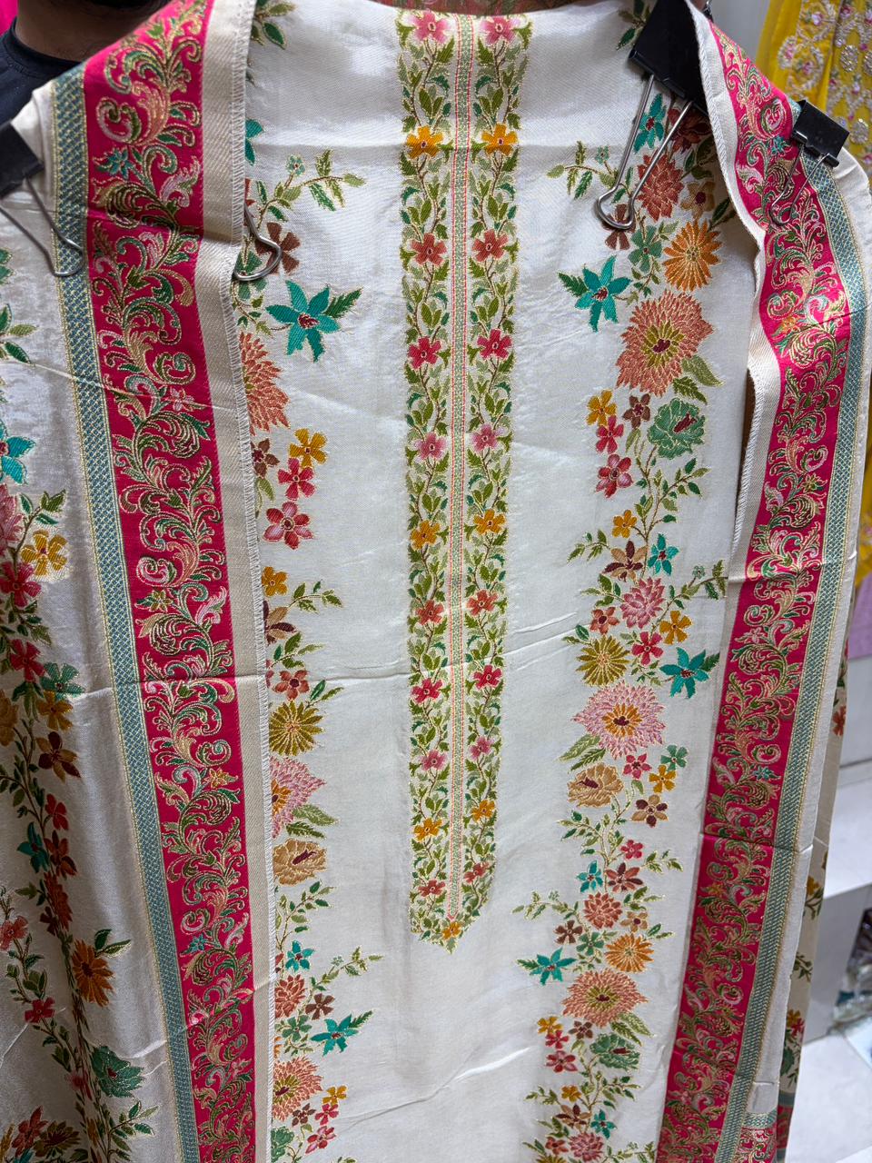Pure Silk Jacquard Weave Position Print ( New Edition )