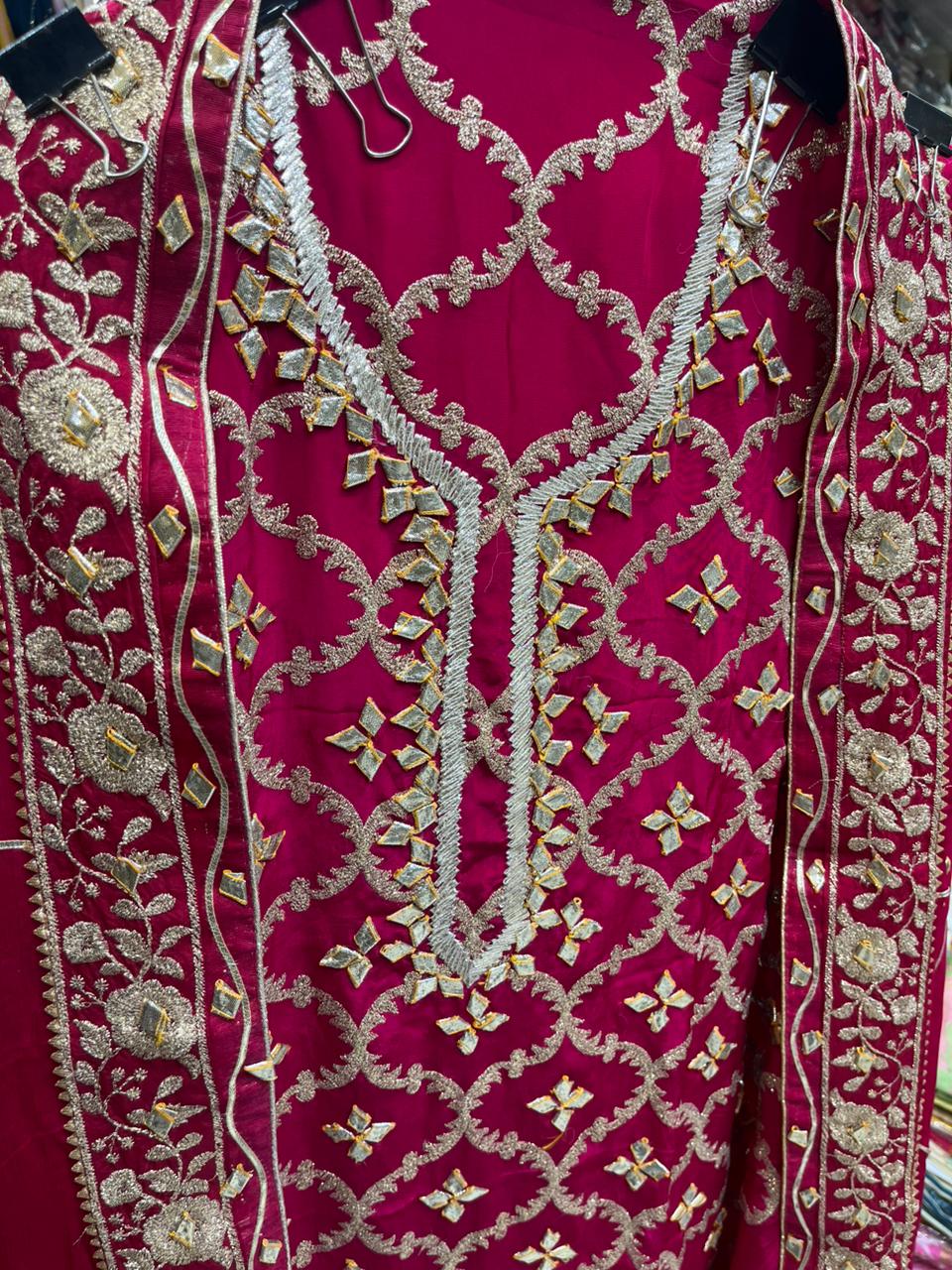 Royal Crepe Gotta Zari Suits - ( Bridal Wear )