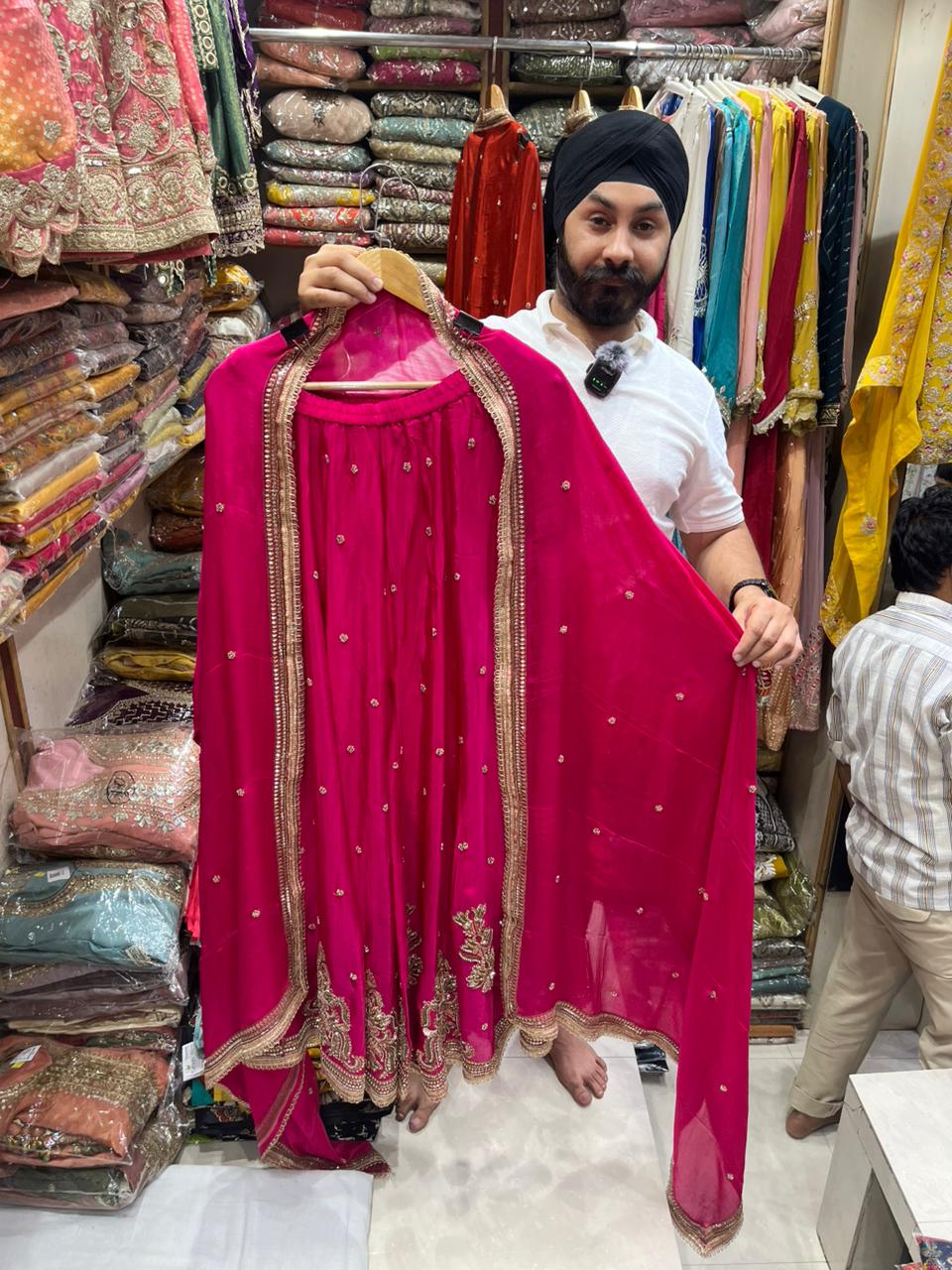Chinnon Readymade Sharara Set - Handwork Nalki Sippi