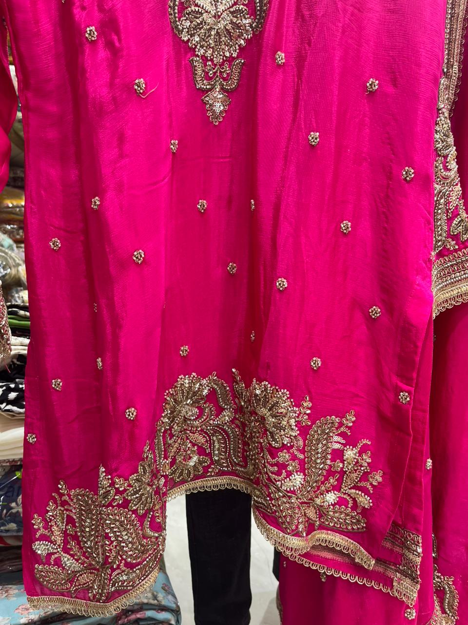 Chinnon Readymade Sharara Set - Handwork Nalki Sippi