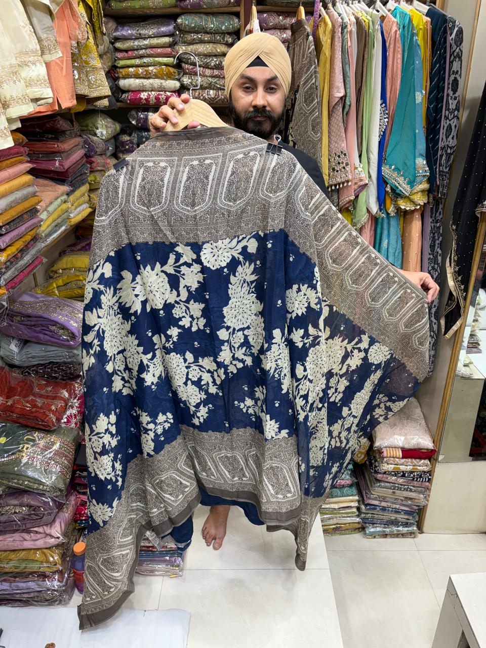 Cotton Floral Print - Nalki handwork
