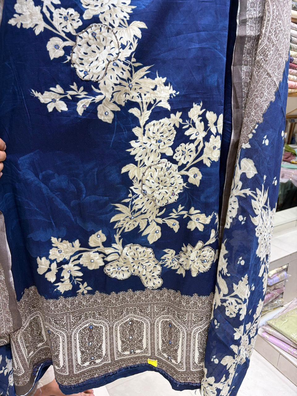 Cotton Floral Print - Nalki handwork