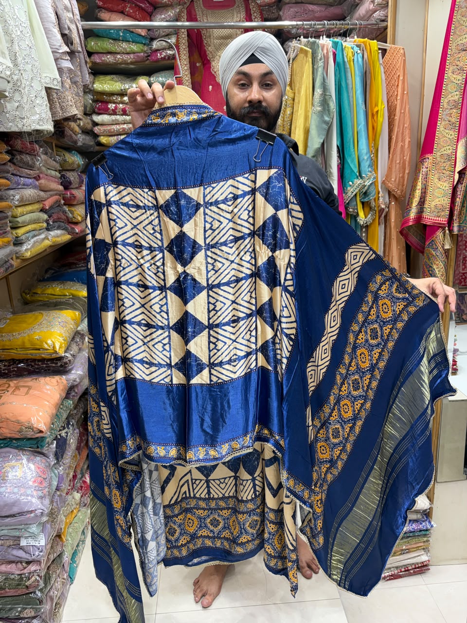 Gajji Silk Kalamkari Print Langdi Patta New Edition 22