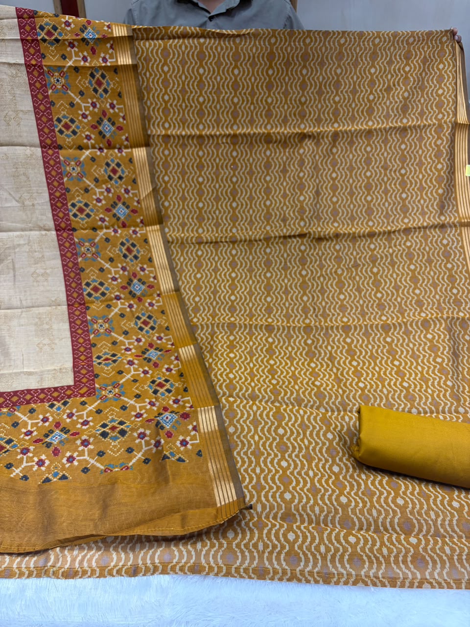 Maheshwari Laheriya Print Patola Duapatta