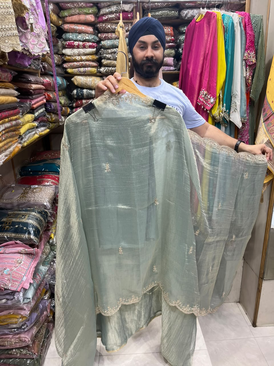 Pearl & Jewel Embellished Luxury Crushed Suits - 2