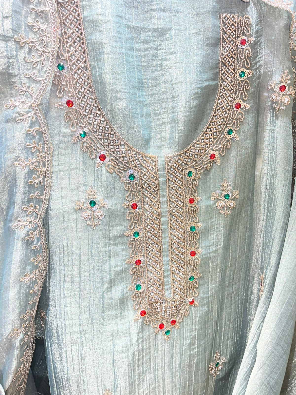Pearl & Jewel Embellished Luxury Crushed Suits - 2