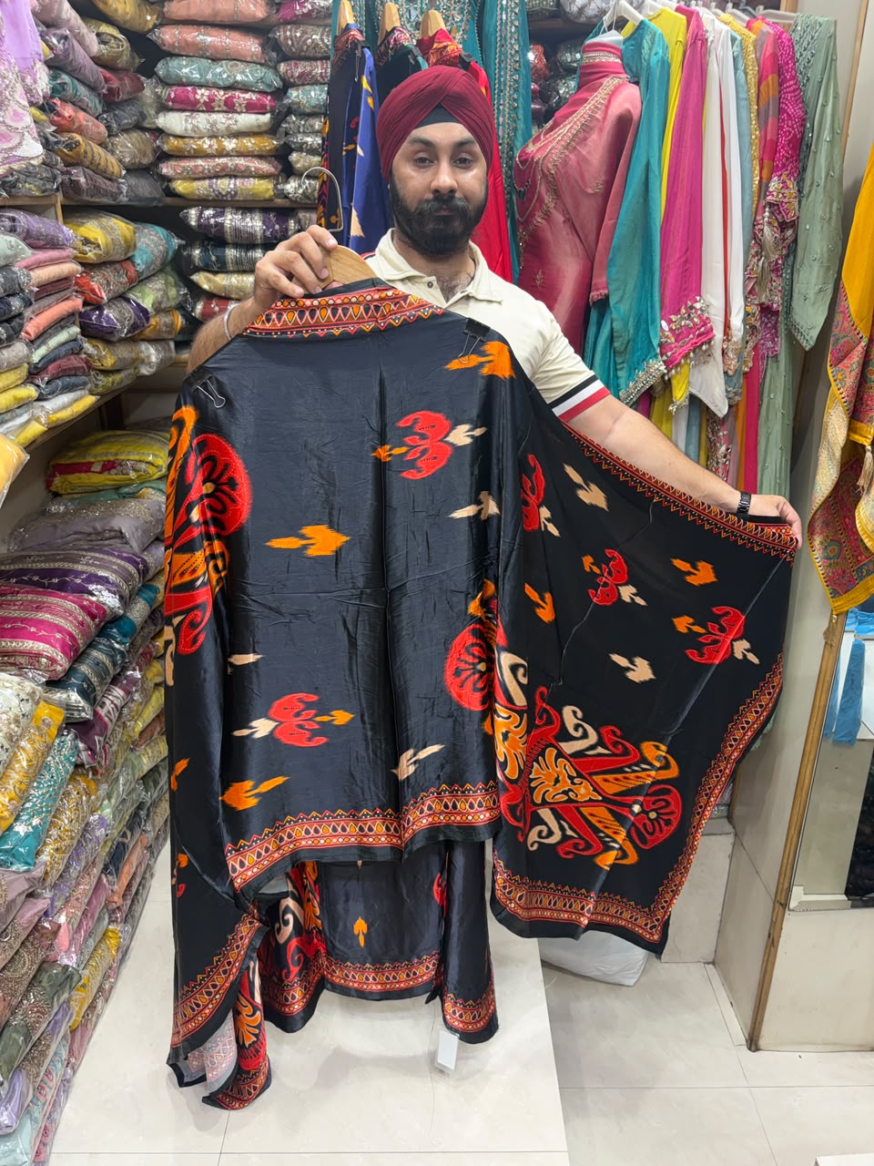 Vibrant Ikkat Print Gajji Silk New Edition - 26