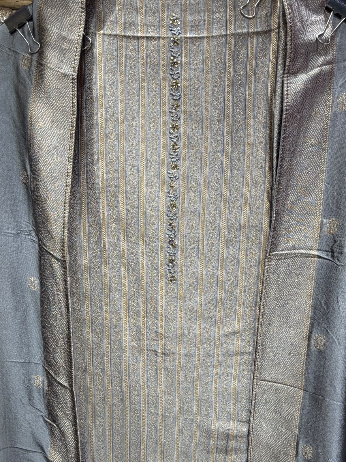 Bangalore Silk Stripe With Yoke Pattern