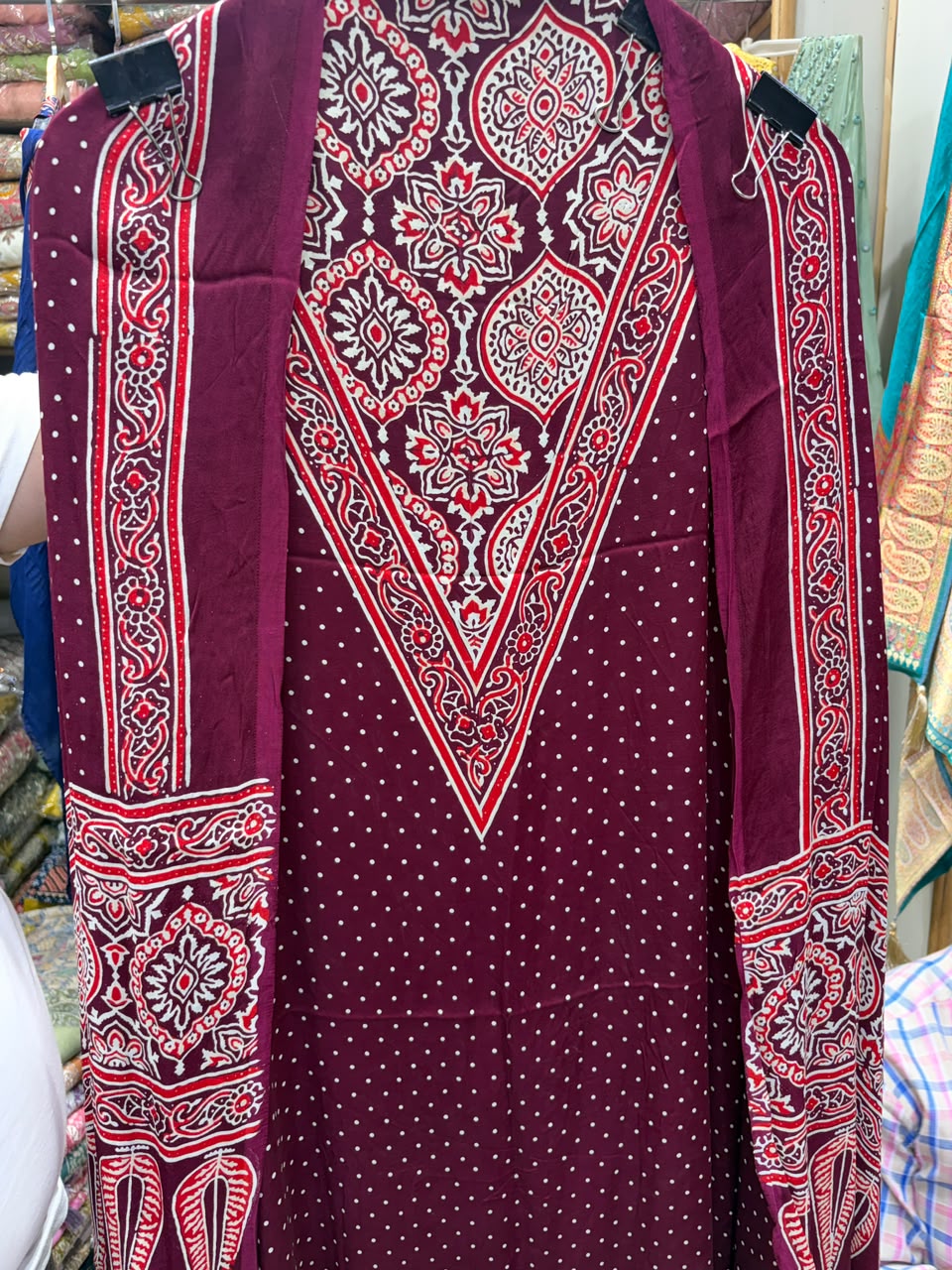 Luxury Modal Ajrakh Zari Pallu Dupatta Limited Edition