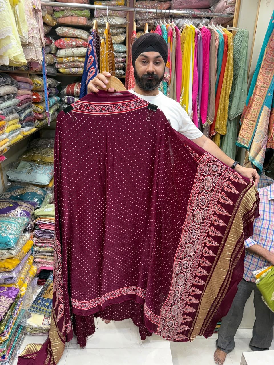 Luxury Modal Ajrakh Zari Pallu Dupatta Limited Edition